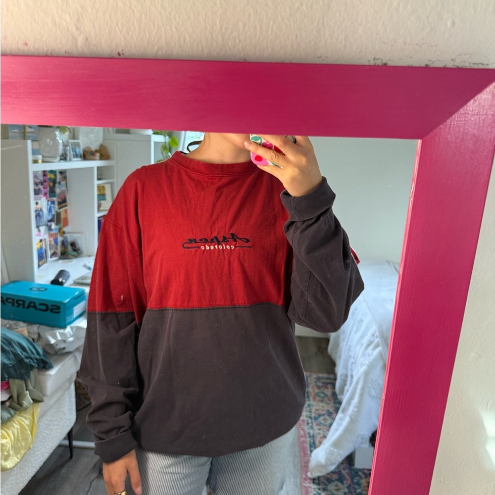 ❌SOLD❌Vintage Red & Gray Aspen T-Shirt